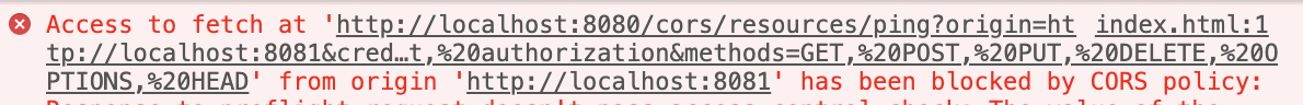 CORS error